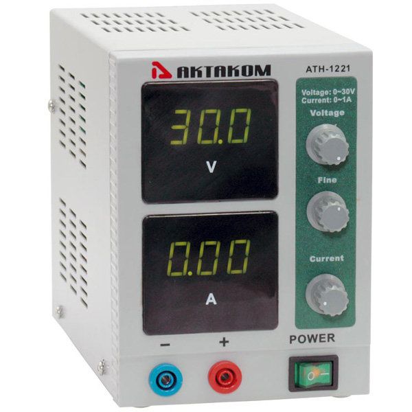 АТН-1221 — источник постоянного напряжения 0-18 В и тока 0-3 А (Актаком)