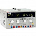 АТН-4233 — четырехканальный источник питания постоянного напряжения и тока, два регулируемых канала 0-30 В/0-3 А